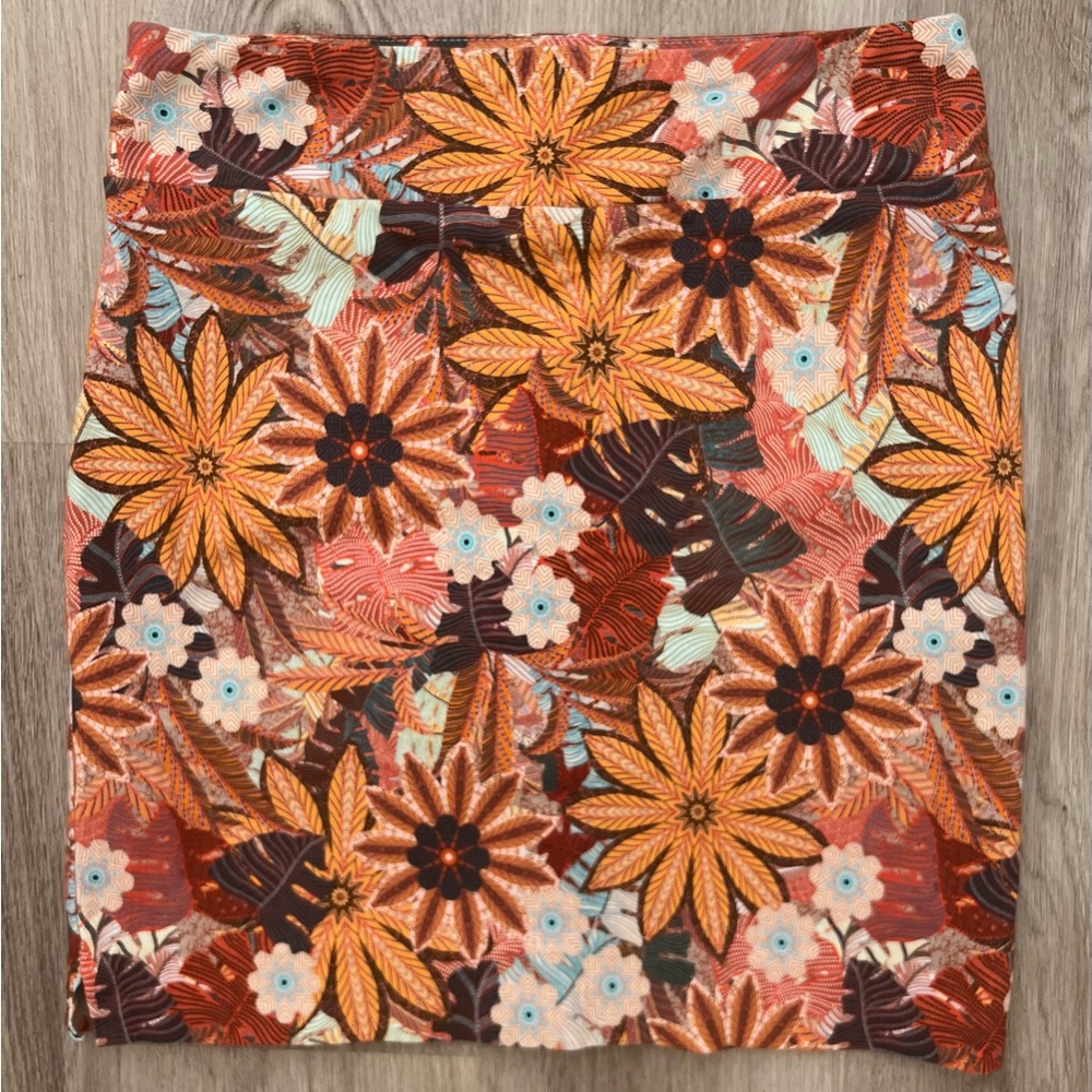 Jules And Leopold Stretch Pencil Skort Boho Floral Pattern Size Small